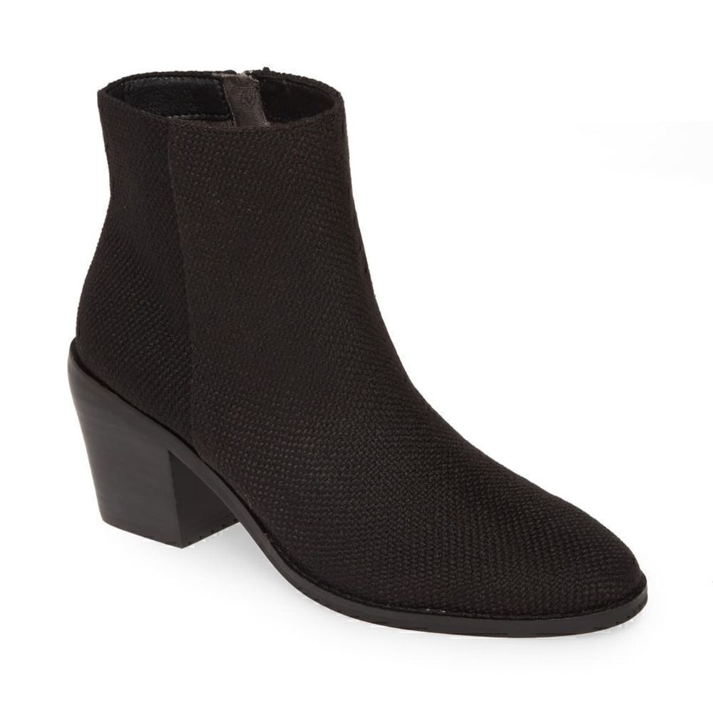 Band of Gypsies black textured canvas bootie